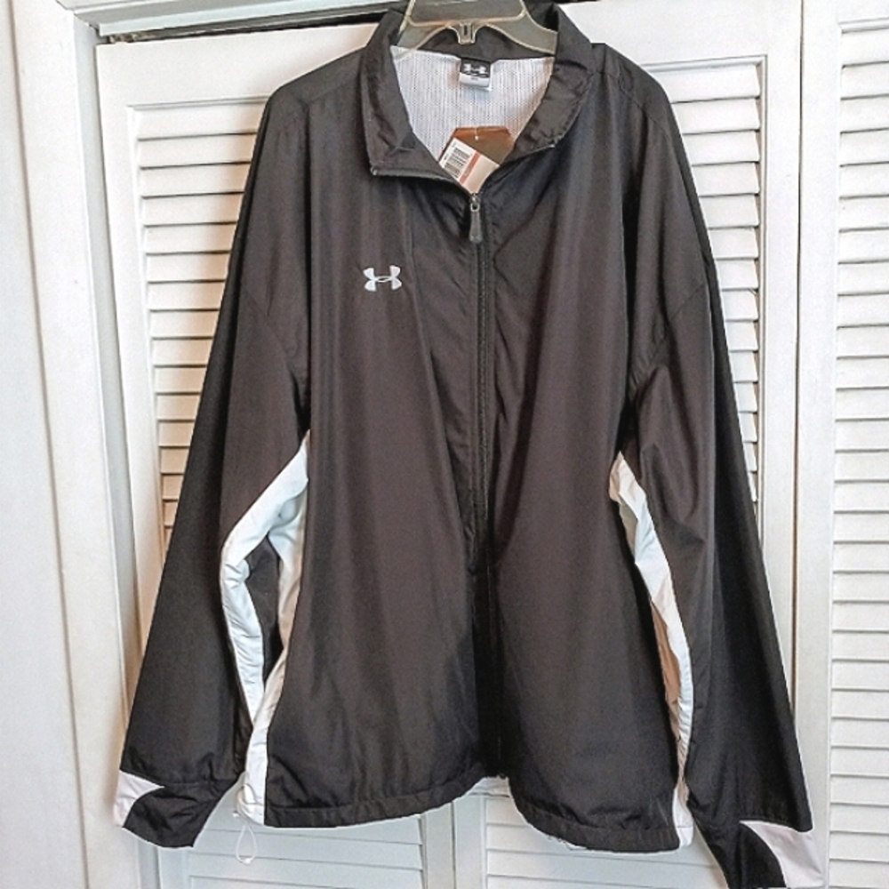 NWT Under Armour  Performance Gear Black & White Zip Jacket (Big & Tall 3X)